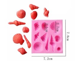 Molde silicona 10 caracoles